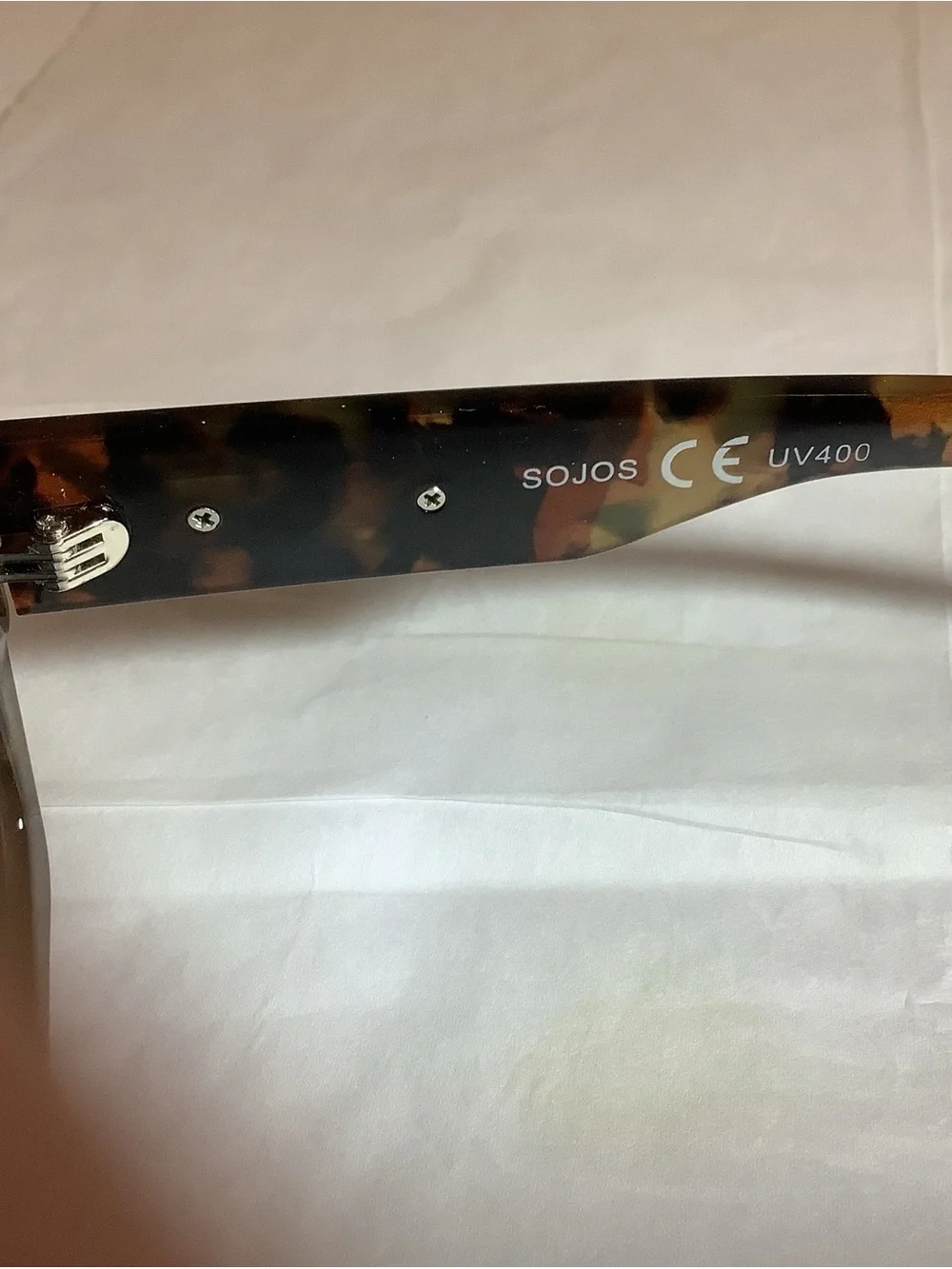 Geometric polarized square double bridge sunglasses by Sojo.